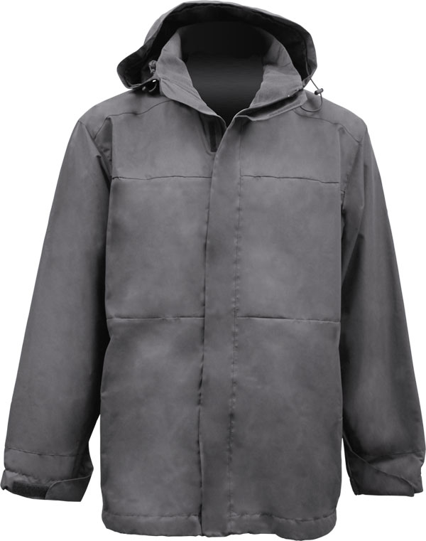 softshell raincoat charcoal with hat